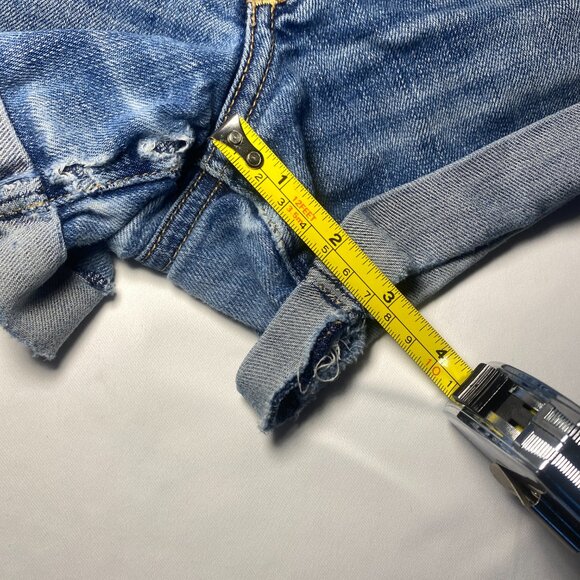 VTG Abercrombie Fitch Womens 10 Distressed LowRise Booty Shorts Thrashed Jeans - Picture 13 of 15